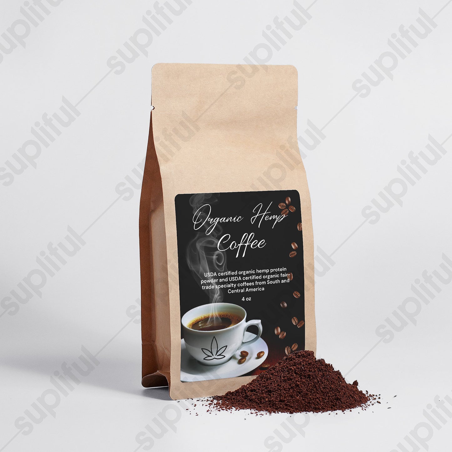 Organic Hemp Coffee Blend - Medium Roast 4oz - surfinsky