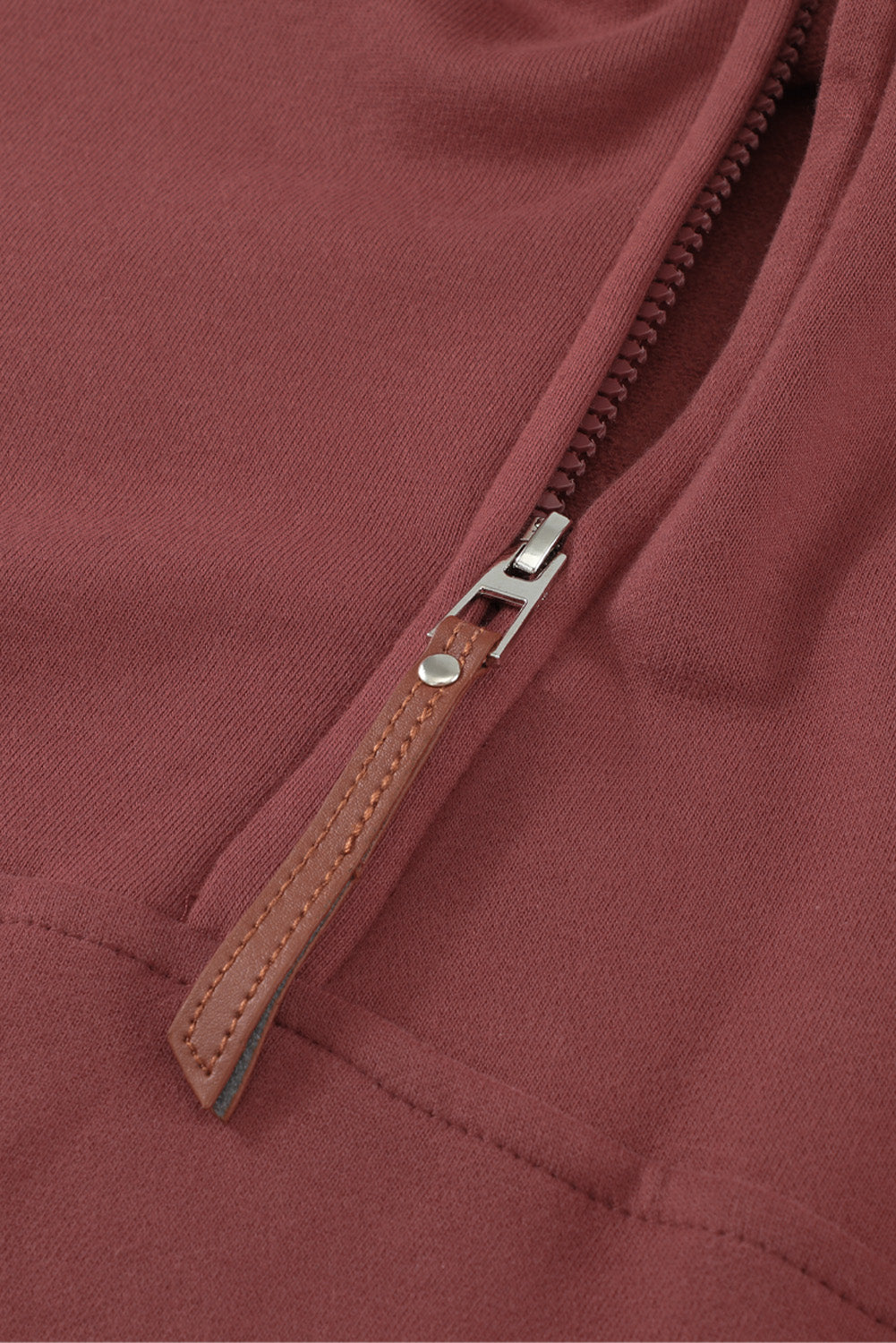 Half Zip Patch Pocket Drawstring Hoodie - surfinsky