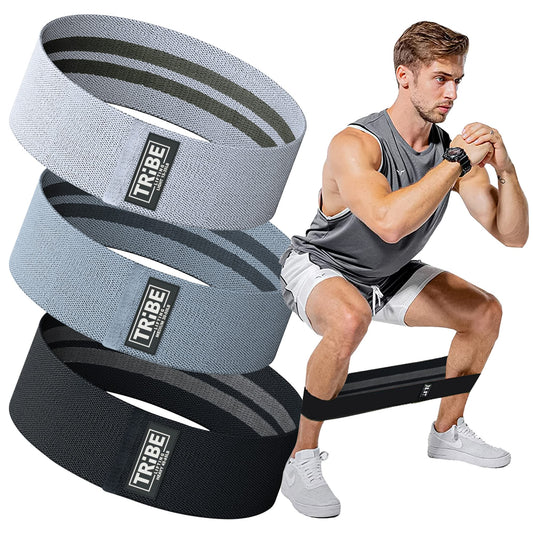 Tribe Lifting Fabric Resistance Bands for Legs - Workout Bands Resistance Bands for Men and Women - Booty Bands for Working Out - Exercise Bands Resistance Bands Set - Elastic Bands for Exercise